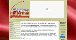 Desktop Screenshot of hinterthal-info.at