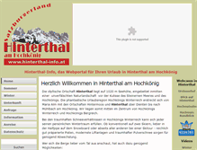 Tablet Screenshot of hinterthal-info.at